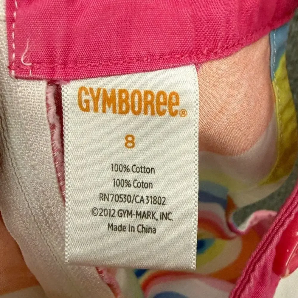 Gymboree Rainbow Cabana Dress Girls 8 Multicolor Chevron Sleeveless Cotton